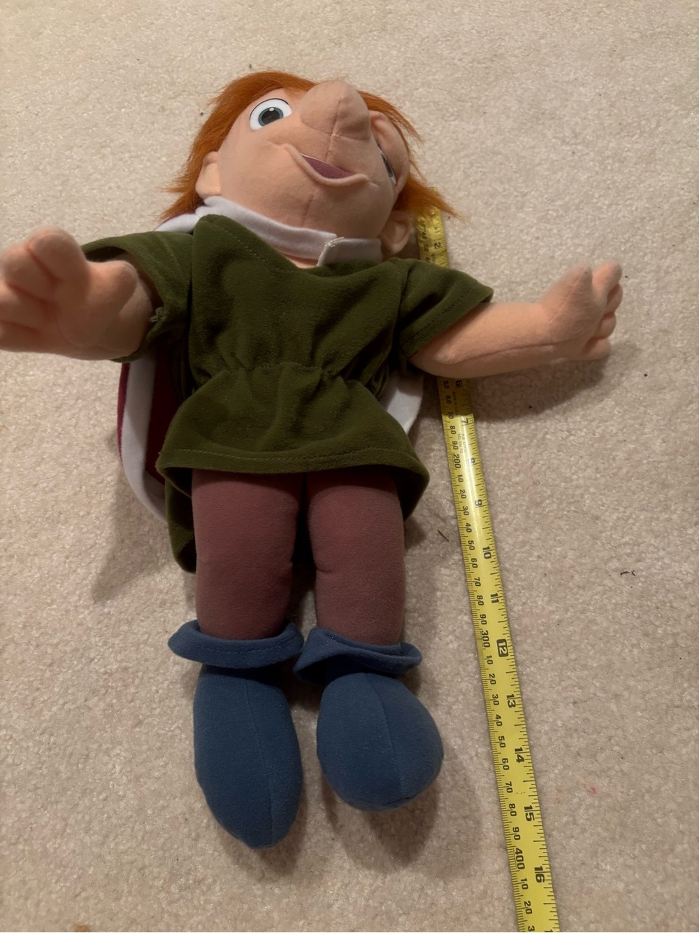 Mattel Plush Doll with Green Tunic and Blue Shoes